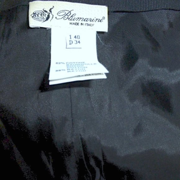 BLUMARINE ITALY BLACK FAUX FUR VELVETY PENCIL STRAIGHT SKIRT I40 M 4 6 - Picture 4 of 4